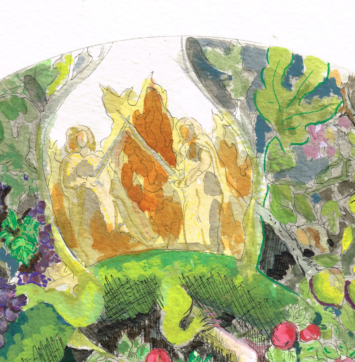 A4 PRINT: Temptation, Expulsion, Dragons of Eden
