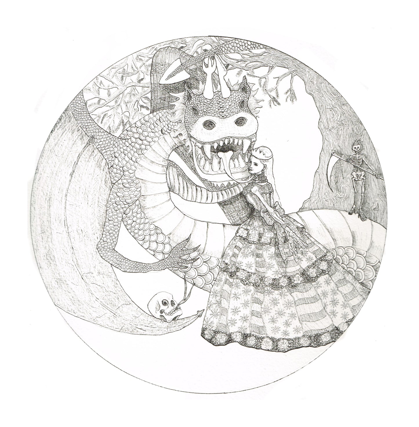 A Dragon Devouring a Princess, Next to a Yew Tree