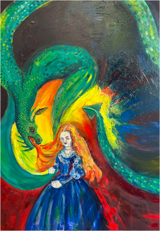 A Saxony Princess with a Dragon